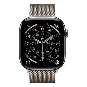 Apple Watch S11 Cellular 46mm Natural Titanium Case with Natural Milanese Loop - M/L - Img 2