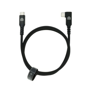 Dviced Angled Braided cable USB-C to USB-C, 1,25m - Black - Img 3