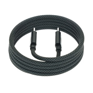 Dviced Magnetic Braided Cable USB-C to USB-C, 1,25m - Dark Grey - Img 2