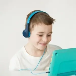 JLAB JBuddies Pop Wired Kids Headphones - Blue - Img 2