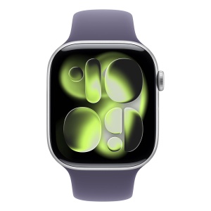 Apple Watch S11 Cellular 46mm Silver Aluminium Case with Purple Fog Sport Band - S/M - Img 3