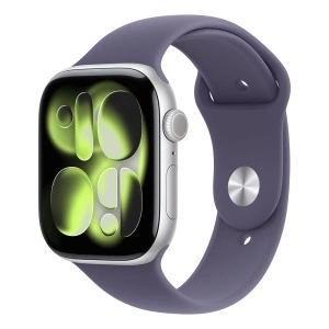 Apple Watch S11 GPS 46mm Silver Aluminium Case with Purple Fog Sport Band - M/L