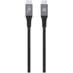 Dviced USB4 Braided Cable, 80 Gbps, 240 W, (Thunderbolt compatible), 1m - Black