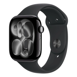 Apple Watch S11 GPS 46mm Jet Black Aluminium Case with Black Sport Band - S/M