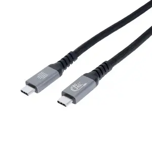 Dviced USB4 Braided Cable, 80 Gbps, 240 W, (Thunderbolt compatible), 1m - Black - Img 2