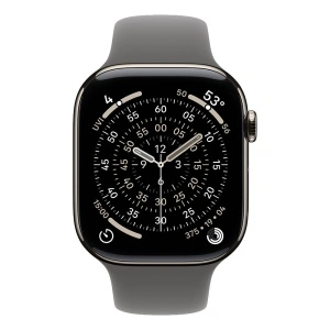Apple Watch S11 Cellular 46mm Natural Titanium Case with Stone Grey Sport Band - M/L - Img 2