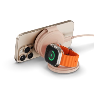 Satechi OntheGo 3-in-1 Wireless Charger - Desert Rose - Img 3