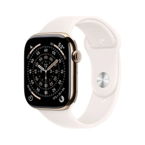 Apple Watch S11 Cellular 42mm Gold Titanium Case with Light Blush Sport Band - S/M