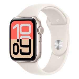 Apple Watch SE 3 Cellular 44mm Starlight Aluminium Case with Starlight Sport Band - S/M