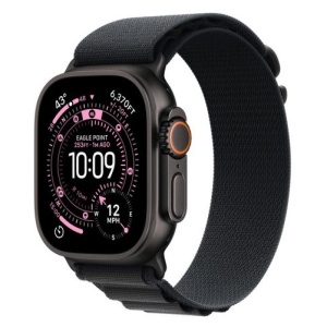 Apple Watch Ultra 3 Cellular 49mm Black Titanium Case with Black Alpine Loop - Small