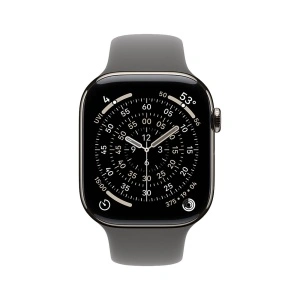 Apple Watch S11 Cellular 42mm Natural Titanium Case with Stone Grey Sport Band - S/M - Img 3
