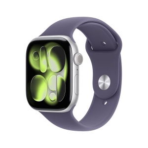 Apple Watch S11 Cellular 42mm Silver Aluminium Case with Purple Fog Sport Band - S/M