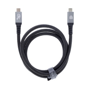 Dviced USB4 Braided Cable, 80 Gbps, 240 W, (Thunderbolt compatible), 1m - Black - Img 3