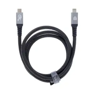 Dviced USB4 Braided Cable, 80 Gbps, 240 W, (Thunderbolt compatible), 1m - Black - Img 3
