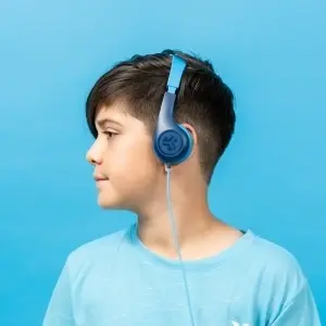JLAB JBuddies Pop Wired Kids Headphones - Blue - Img 4