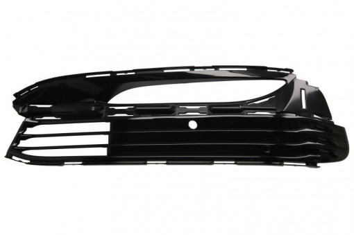 Acoperire bara fata Stanga (Partial inchis, PURE EXCELLENCE, cu gauri pentru lampa de ceata, plastic, negru lucios) potrivit BMW 7 (G11, G12) 07.15- 03.15-03.19