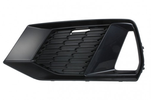 Bara protectie fata stanga cu locas senzori parcare, plastic, negru/argintiu potrivit AUDI A7 C8 05.18-