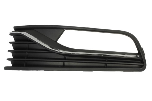 Capac bara fata Stanga cu locas lampa ceata, plastic, crom/negru/negru lucios potrivit VW POLO, POLO V 06.09-05.22 05.14-09.17