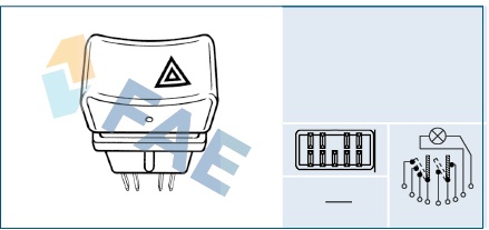 Comutator lumini avarie potrivit RENAULT 11, 9 09.81-12.89