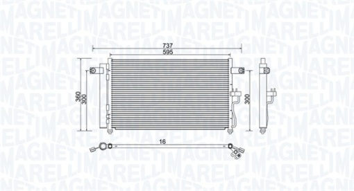 Condensator climatizare (cu uscator) potrivit HYUNDAI ACCENT II 1.5D 01.02-11.05