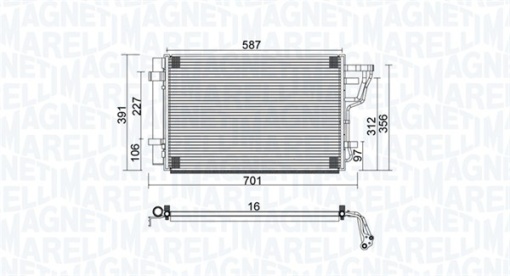 Condensator climatizare (cu uscator) potrivit HYUNDAI ELANTRA IV, I30; KIA CEE'D, PRO CEE'D 1.4-2.0LPG 06.06-12.15