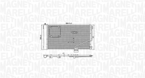 Condensator climatizare (cu uscator) potrivit MERCEDES C (CL203), C T-MODEL (S203), C (W203), CLK (C209), SL (R230) 2.2D-5.4 05.00-01.12