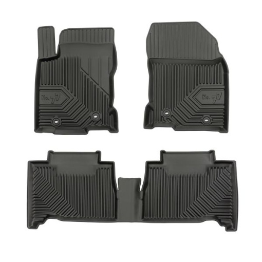Covoras podea cauciuc FROGUM TPE, 3 buc No. 77, fata/spate, set, culoare negru, potrivit LEXUS NX 07.14-