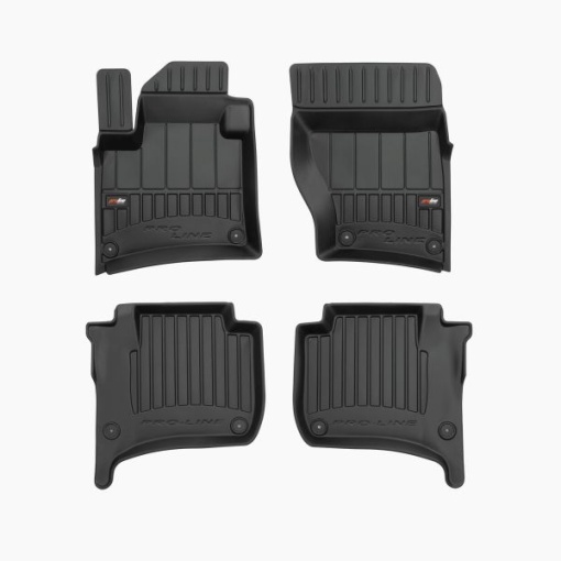 Covoras podea cauciuc FROGUM TPE, 4 buc. (lipici) proLine 3D, fata/spate, set, culoare negru, potrivit PORSCHE CAYENNE; VW TOUAREG 01.10-, SUV