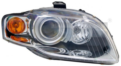 Far dreapta (D1S, reglaj electric, cu motoras, fundal negru/insertii crom) AUDI A4
