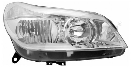 Far Dreapta (H1/H7, mecanic, culoare insertie: cromat) potrivit CITROEN C5 I, C5 II, C5/KOMBI - Img 1