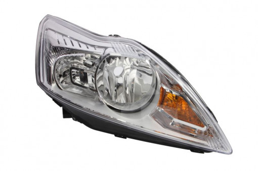 Far dreapta (H1/H7, reglaj electric, cu motoras, fundal cromat) FORD FOCUS 2008-2012