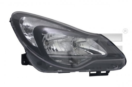 Far dreapta (H1/H7, reglaj electric, cu motoras, fundal negru, fundal transparent) OPEL CORSA D dupa 2011