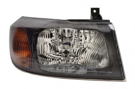 Far Dreapta (H4, electric, fara motoras, culoare insertie: negru) potrivit FORD TRANSIT -01.02