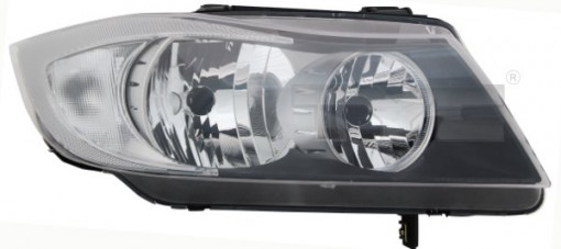 Far dreapta (H7, reglaj electric, cu motoras, fundal negru/insertii crom) BMW Seria 3 2004-2012