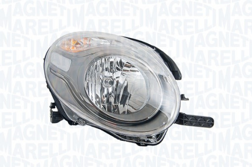 Far Dreapta (halogen, H7/WY21W, bec, culoare insertie: cromat, culoare semnalizator: portocaliu) potrivit FIAT 500L