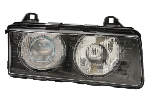 Far fata Dreapta (H1, electric, manual, fara motoras, culoare insert: negru) potrivit BMW 3 (E36)