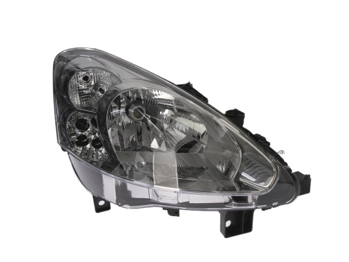 Far fata Dreapta (H4, electric, cu motor, culoare insert: cromat) potrivit PEUGEOT PARTNER TEPEE, PARTNER/MINIVAN