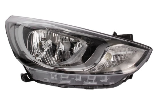 Far fata Dreapta (H4/PY21W/W5W, electric, fara motoras, culoare insert: negru) potrivit HYUNDAI ACCENT IV