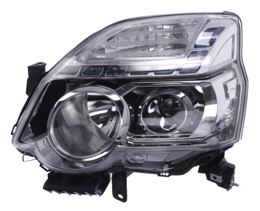 Far fata Stanga (D1S/H1, electric, cu motor, culoare insertie: argintiu, culoare semnalizator: transparent) potrivit NISSAN X-TRAIL II - Img 1
