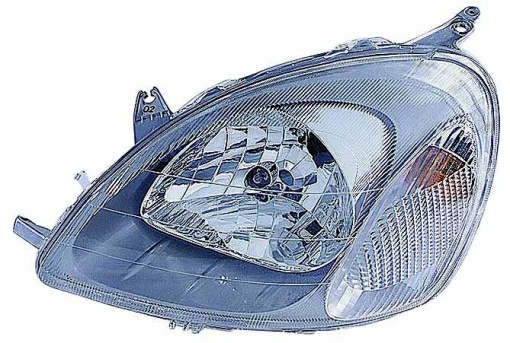 Far fata Stanga (H4, electric, cu motor, culoare semnalizator: transparent) potrivit TOYOTA YARIS -06.03