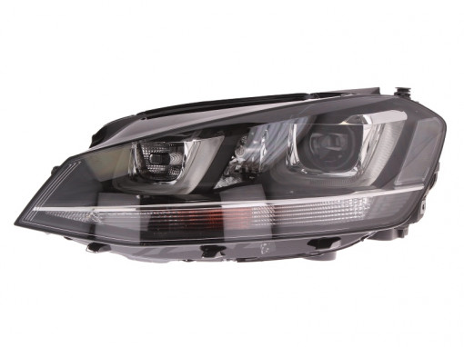 Far Stanga (bi-xenon, D3S/H7, electric, cu motor, culoare insertie: negru, culoare semnalizator: transparent) potrivit VW GOLF ALLTRACK VII, GOLF SPORTSVAN VII, GOLF VII - Img 1
