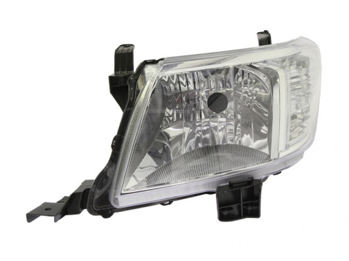 Far Stanga (H4, electric, fara motoras, culoare insertie: cromat, culoare semnalizator: transparent) potrivit TOYOTA HILUX VII - Img 1