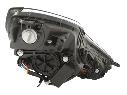 Far Stanga (H7/H7, electric, cu motor, culoare insertie: cromat, culoare semnalizator: transparent) potrivit HYUNDAI IX20