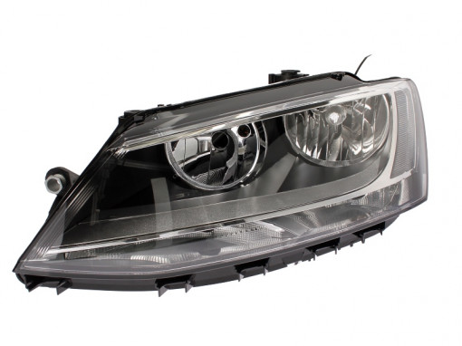 Far Stanga (H7/H7, electric, cu motor, culoare insertie: negru) potrivit VW JETTA IV