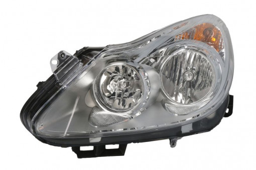 Far Stanga (halogen, H1/H7/W5W, electric, cu motor, culoare insertie: cromat, culoare semnalizator: transparent) potrivit OPEL CORSA D, CORSA D/HATCHBACK -11.10