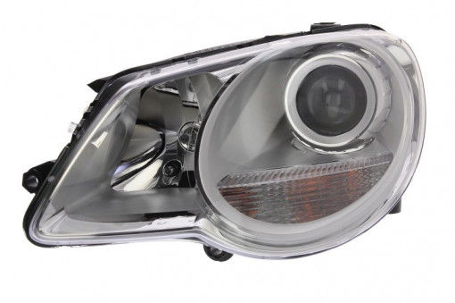Far Stanga (halogen, H7/W5W, electric, cu motor, culoare insertie: cromat, culoare semnalizator: transparent) potrivit VW EOS -11.10