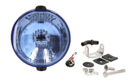 Far universal stanga/dreapta (faza lunga, H3, 12/24V, diametru 152mm, albastru, plastic, negru, lungime cablu: 150mm)