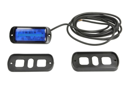Girofar (albastru, 12/24V, LED, LED, 21W, montare rigidă, 2-puncte montare, numar programe: 2, direcțional; pentru montare pe suprafete verticale; bliț sincronizat; fir 3m)
