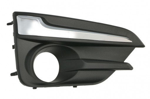 Grila bara fata dreapta cu È™ipcÄƒ cromatÄƒ, cu locas lampa ceata, plastic, negru potrivit SUBARU IMPREZA GK, GT 11.17-12.19