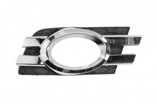 Grila bara Stanga cu locas proiector, crom/negru potrivit MERCEDES GL X164 09.06-12.12 01.06-06.09